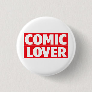Comic-Book-Liebhaber-Kühnes-Design Button