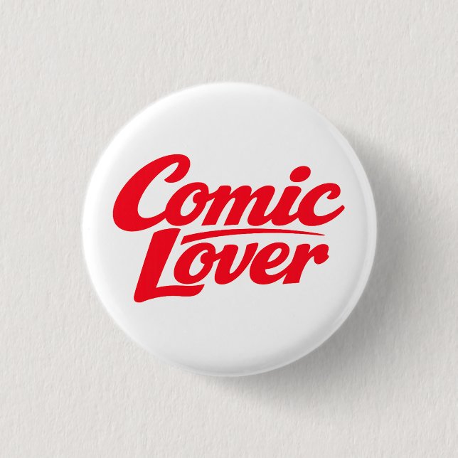Comic-Book-Liebhaber-Kühnes-Design Button (Vorderseite)