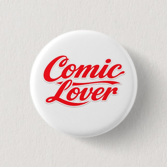Comic-Book-Liebhaber-Kühnes-Design Button (Vorderseite)