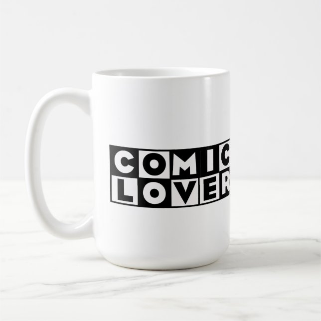 Comic-Book-Liebhaber-Kühnes-Design Kaffeetasse (Links)