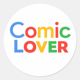 Comic-Book-Liebhaber-Kühnes-Design Runder Aufkleber