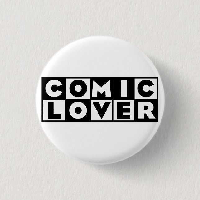 Comic Book Lover Bold Design Button (Vorderseite)