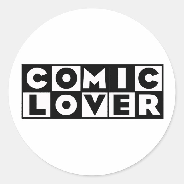 Comic Book Lover Bold Design Runder Aufkleber (Vorderseite)