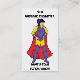 Comic Book Massage Therapy Business Cards Visitenkarte