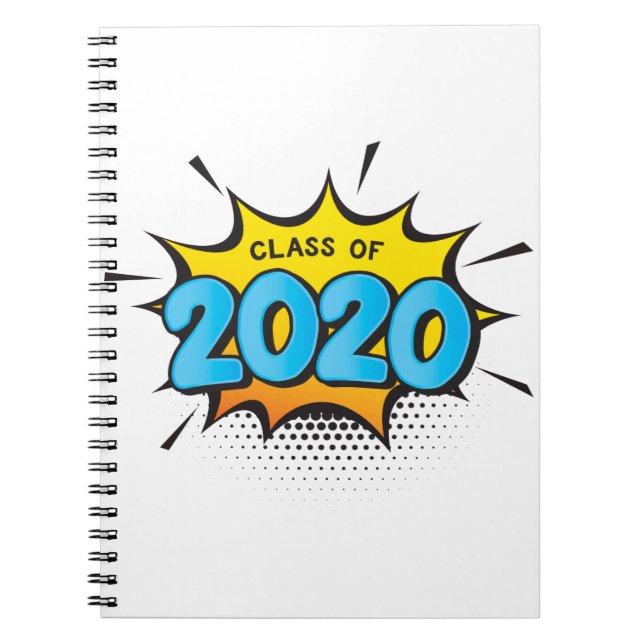 COMIC BOOK Moderne Typografie Retroklasse 2020 Notizblock (Vorderseite)