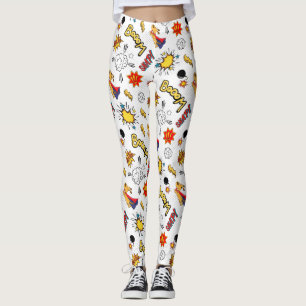 Comic-Book-Muster Leggings