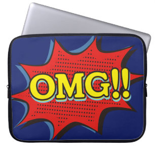 Comic Book OMG Exclamation Speech Blase Laptopschutzhülle