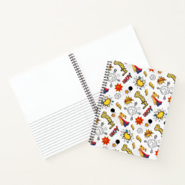 Comic Book Pattern Notebook Notizbuch