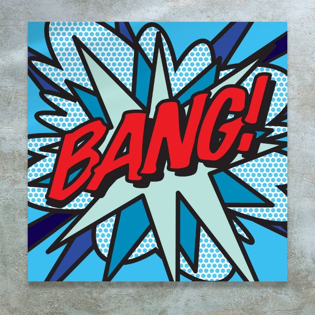Comic Book Pop Art BANG Poster (Modern Cool Comic Book Pop Art BANG Poster)