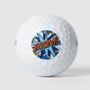 Comic-Book-Pop-Art-BOOM-Superheld Golfball