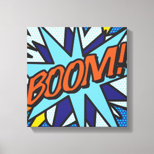Comic-Book-Pop-Art BOOM Superheld Leinwanddruck