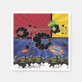 Comic Book Pop Art Colorado Serviette