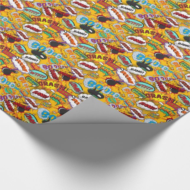 Comic-Book-Pop-Art-Explosionen Geschenkpapier (Ecke)