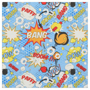 Comic Book Pop Art Fabric Stoff