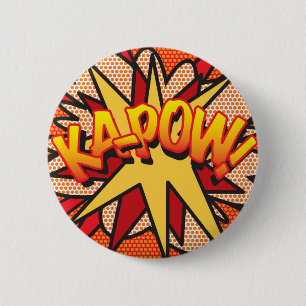 Comic Book Pop Art KA-POW! Button