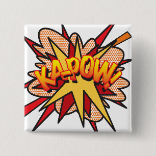 Comic Book Pop Art KA-POW! Button