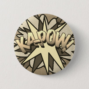 Comic Book Pop Art KA-POW! Vintag Button