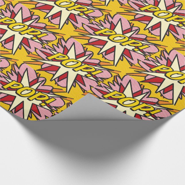 Comic-Book-Pop-Art-POP Geschenkpapier (Ecke)