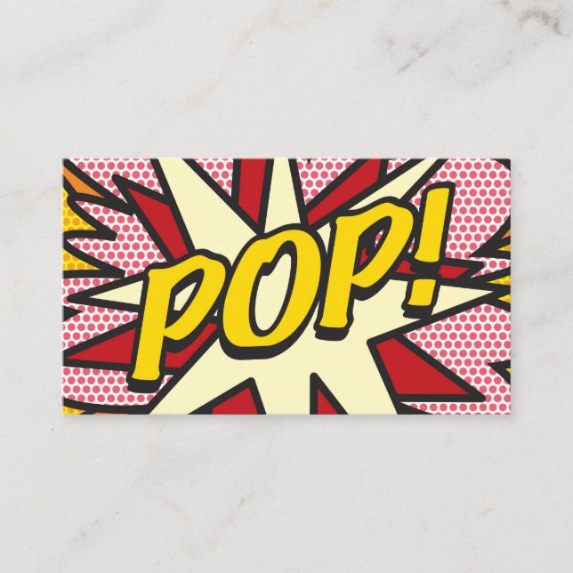 Comic Book Pop Art POP! Visitenkarte (Vorderseite)