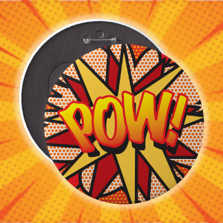 Comic Book Pop Art POW! Button