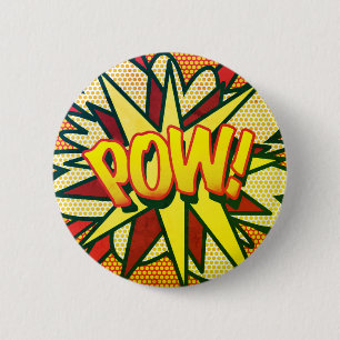 Comic Book Pop Art POW! Retro Button
