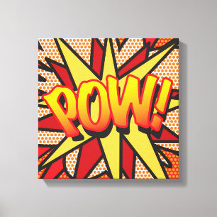 Comic Book Pop Art POW Superheld Leinwanddruck