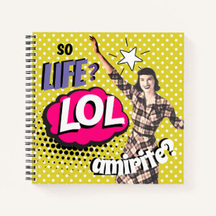 Comic-Book-Pop-Art Retro-Dame Lustig Notizbuch