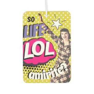Comic-Book Pop-Art Retro Lustiger Text Autolufterfrischer