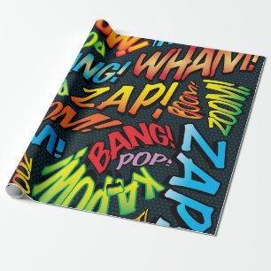 Comic Book Pop Art Soundeffekte Geschenkpapier