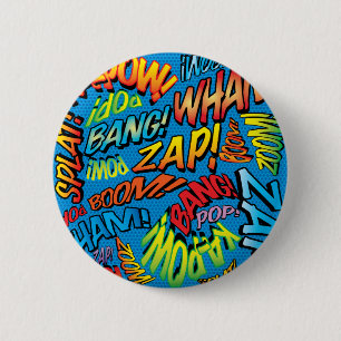 Comic Book Pop Art Sounds Button