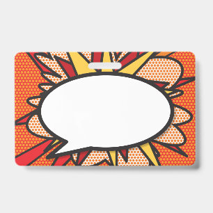 Comic Book Pop Art Speech Blase Ausweis
