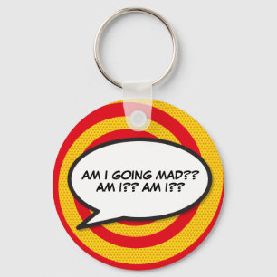 Comic Book Pop Art Speech Blase Schlüsselanhänger