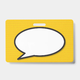 Comic-Book-Pop-Art-Sprechblase Ausweis
