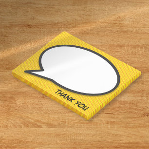 Comic-Book-Pop-Art-Sprechblase Danke Post-it Klebezettel