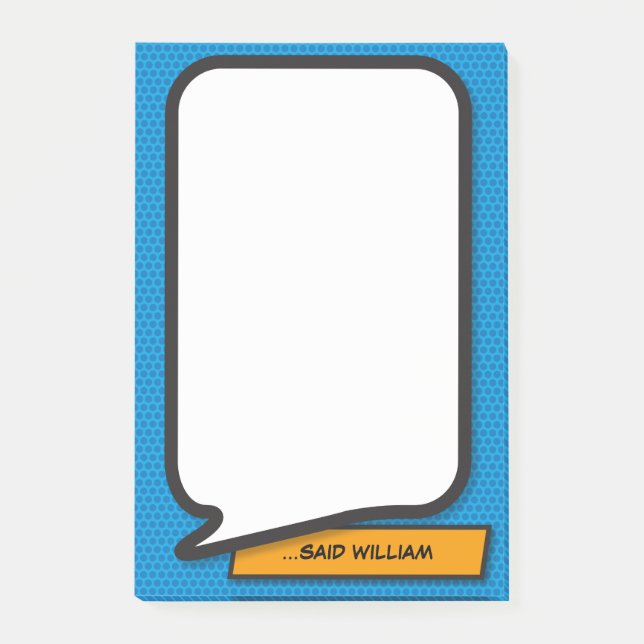 Comic-Book-Pop-Art-Sprechblase Post-it Klebezettel (Vorderseite)