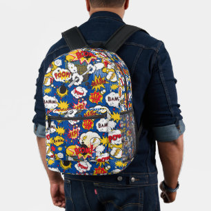 Comic-Book-Pop-Art-Superheld Bedruckter Rucksack