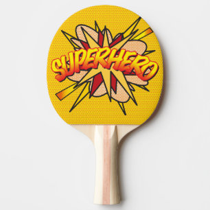 Comic-Book-Pop-Art-SUPERHELD Moderner Trend Tischtennis Schläger
