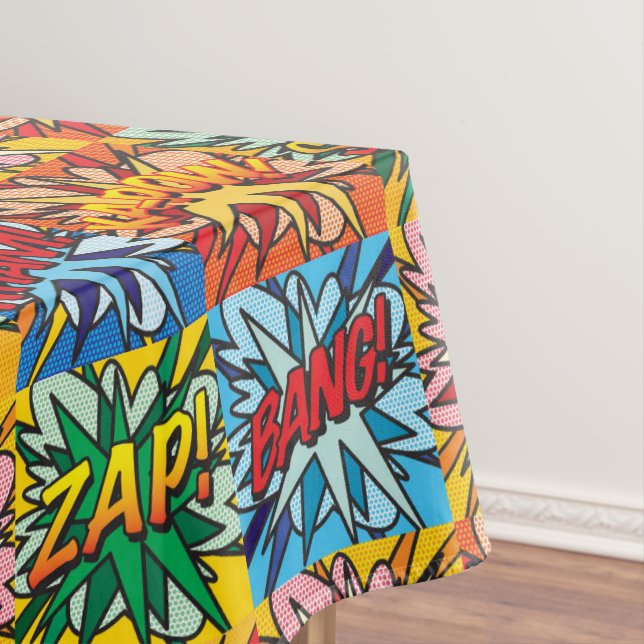 Comic Book Pop Art Superheld Tischdecke (Beispiel)