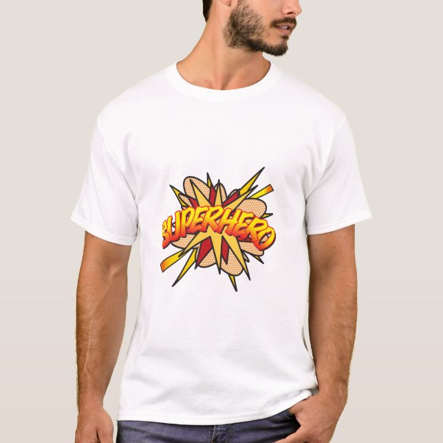 Comic Book Pop Art SUPERHERO T-Shirt (Vorderseite)