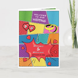 Comic Book Pop Art Wedding Order of Service Programm