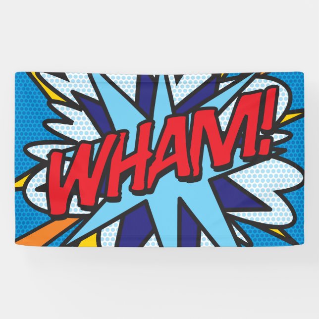 Comic Book Pop Art WHAM! Banner (Horizontal)