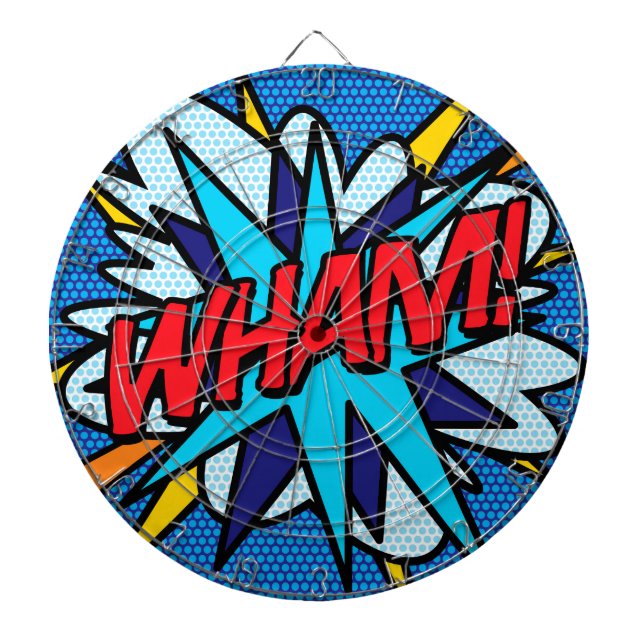 Comic Book Pop Art WHAM Dartscheibe (vorne)