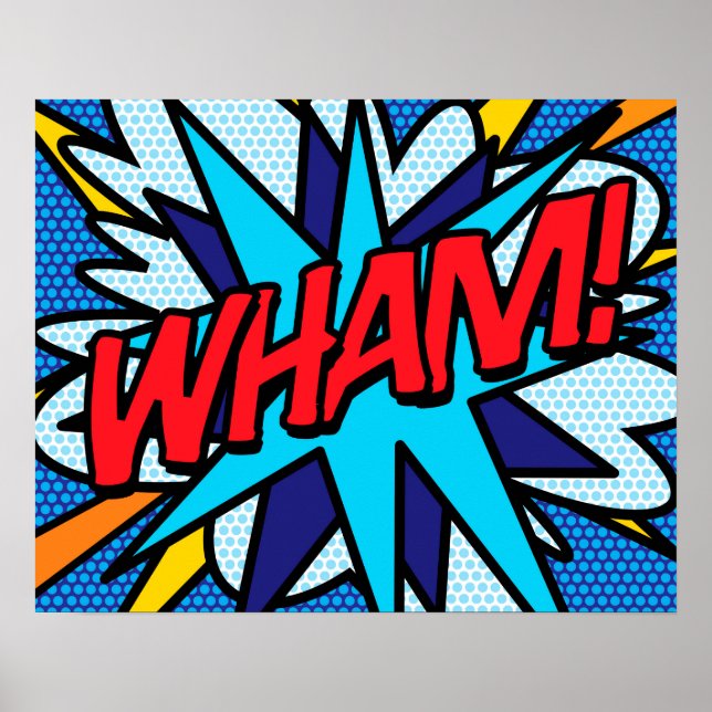 Comic Book Pop Art WUMMS Poster (Vorne)