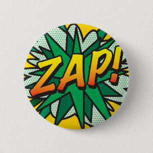 Comic Book Pop Art ZAP! Button
