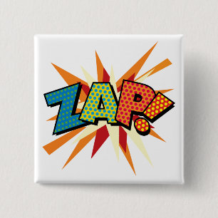 Comic Book Pop Art ZAP! Button