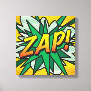 Comic Book Pop Art ZAP Leinwanddruck