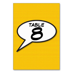 Comic Book Pop Tischnummer