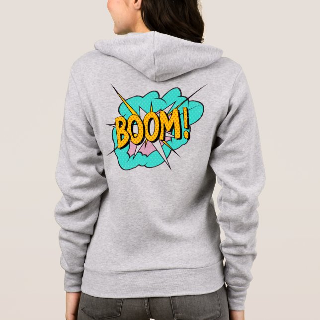 Comic Book Sound Effect: Boom! Aktionsblase Hoodie (Rückseite)