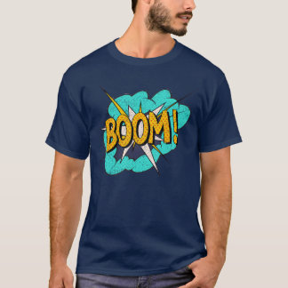 Comic-Book-Soundeffekt Boom Action Bubble retro T-Shirt
