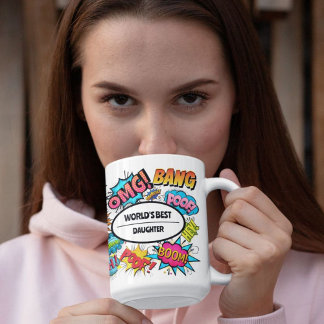Comic Book Sounds Beste Relation Themed Kaffeetasse